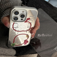 Vente en gros Premium Sensation Compatible pour iPhone 14 15 13 16 Pro Max Téléphone Cas Miroir Ligne 15 Galvanoplastie Argent Modèle INS