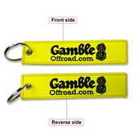 Porte-clés brodés personnalisés avec logo en gros pour conception sur mesure, étiquettes de clés en tissu et porte-clés tissés brodés sur mesure