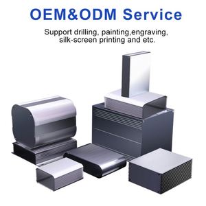 EBM Split 6063 Aluminum Alloy IP54 Sandblasted Box Amplifier Case Manufacturer Custom Extruded Electronics <b>Enclosure</b> - Product Image 6