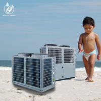 Top vente 9KW 100KW ventilateur onduleur Vertical Source d'air pompe de chauffage de piscine grande grande piscine