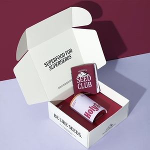 หมึกถั่วเหลืองชุดฟองน้ำซับน้ำมันเคลือบด้านบรรจุภัณฑ์กระดาษแข็งแบบพับได้ครีมโลชั่นทาหน้าโลโก้แบรนด์กล่องจดหมาย - Product Image 2