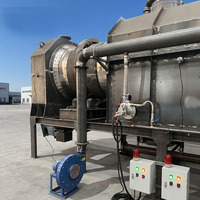 Réacteur de carbonisation vertical pour coques de fruits, volume de lot de 400 kg, structure compacte, chauffage rapide, nouveau four de carbonisation