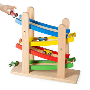 Rampa in legno per bambini giocattolo Mini Racer auto giocattolo educativo per bambini gioco di legno auto da corsa per bambini mobili colore del veicolo costruzione - Product Image 4