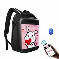 Mochila Inteligente LED Muen para Exteriores con Control y Edición por APP, Mochilas con Pantalla LED, Mochilas de Píxeles Digitales con Luz LED, Bolsas Publicitarias