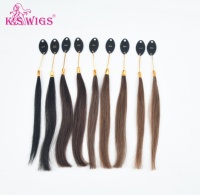Extensions de cheveux humains Remy lisses en cheveux chinois K.S Wigs, anneau de couleur, 85 couleurs, double trame machine, aucun traitement chimique