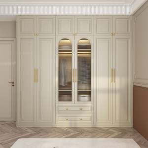Ensemble de meubles de chambre à coucher avec armoire à double porte de luxe, grand système d'organisation de rangement pour vêtements pour la maison, les villas, les hôtels, les appartements - Product Image 4