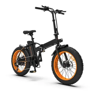 36V 500W Motor belakang Mini Bicicletas listrik 20*4.0 ban gemuk warna-warni Rims sepeda lipat E sepeda listrik 13Ah baterai Lithium