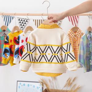 Nueva Colección de Moda Primavera Otoño para Niños, Conjunto de Ropa de 3 Piezas con Estampado, Abrigo de Manga Larga + Camisa + Pantalones para Niños - Product Image 2