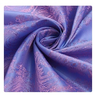 Kain Brokat Phoenix Cashew Flower Dua Warna dengan Lapisan Jacquard 100% Poliester Tahan Gesekan, Lapisan Poliester untuk Pakaian