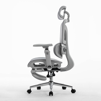 Chaise de bureau de direction ergonomique moderne de luxe, pivotante, en maille, avec support lombaire et appui-tête