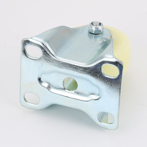 Fixed <b>Caster</b> 2 Inch Zinc Alloy Plate Mount PP <b>Wheel</b> Industrial Furniture <b>Casters</b> Durable Plain Bearing - Product Image 1