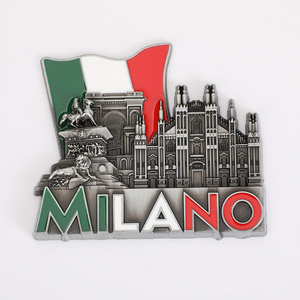 Imán de nevera 3D clásico personalizado de metal estilo Art Déco <span class=keywords><strong>Milano</strong></span>, ecológico, impermeable, recuerdo turístico con forma personalizada - Product Image 5