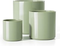 Ensemble de grands pots de plantes, jardinières en céramique de 10/8/6 pouces pour plantes d'intérieur, pots de fleurs modernes du milieu du siècle avec trou de drainage