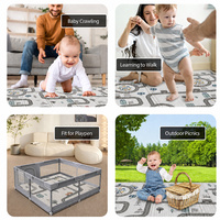 Tapis de jeu pour bébé certifié CPC XPE, pliable, double face, imperméable, non toxique, tapis de sol pour ramper, tapis de parc pour tout-petits