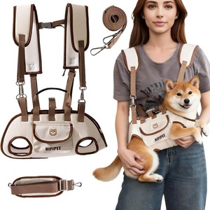 <b>Dog</b> Outdoor Backpack Dual Shoulder Handheld Pet Leash Carrier Portable Breathable Crossbody Strap Pet Supplies - Product Image 1