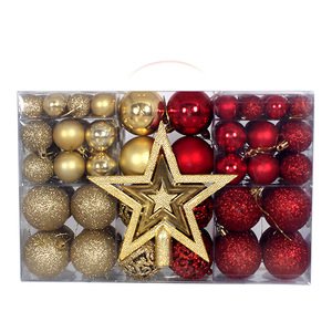 101pcs/set New Decor Christmas <b>Ball</b> Tree Ornaments <b>Bright</b> Matte Hollow <b>Ball</b> with Transparent Plastic Sphere & Foam <b>Balls</b> - Product Image 2