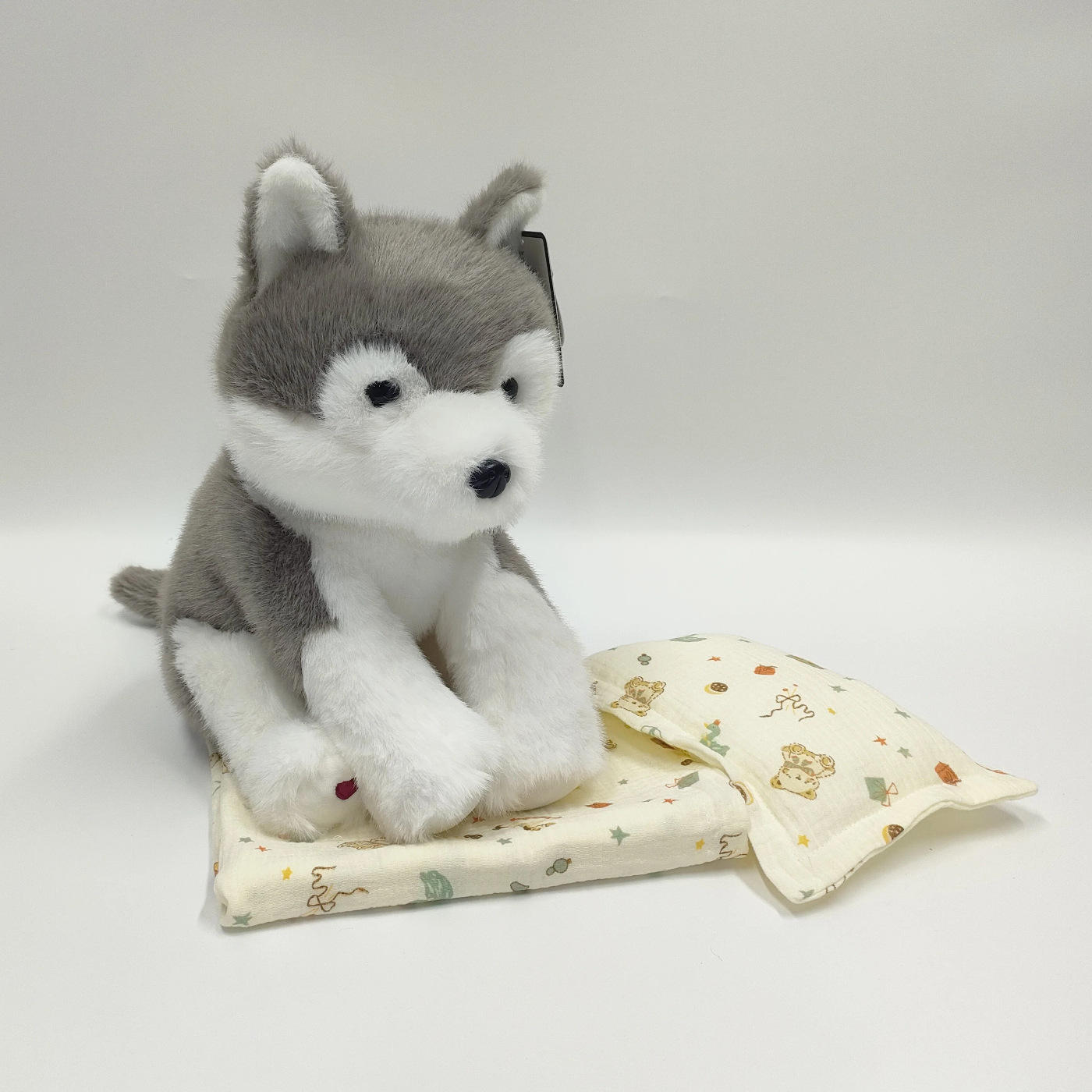 Assis 45cm de haut wangwang accompagnant la série-husky-1050g