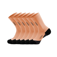 Chaussettes de sport pour hommes, antidérapantes, design elite, brodées, oem, football, athlétisme, avec votre propre logo