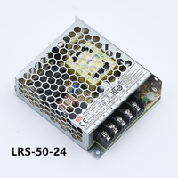 Fuente de Alimentación Conmutada Meanwell LRS-50-24 de 50 Vatios, 3.3V 12V 15V 24V 36V 48V 5V 10A 5 Amperios para Tira de LED