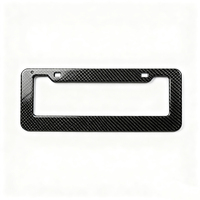Cadre de plaque d'immatriculation en fibre de carbone résistant aux intempéries, anti-rouille, anti-décoloration, accessoire de modification de voiture de luxe, certifié CE