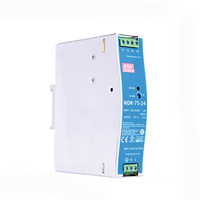 Alimentation sur rail DIN NDR-75-24 24V 3.3A 76.8W Entrée universelle Conception mince pour applications industrielles