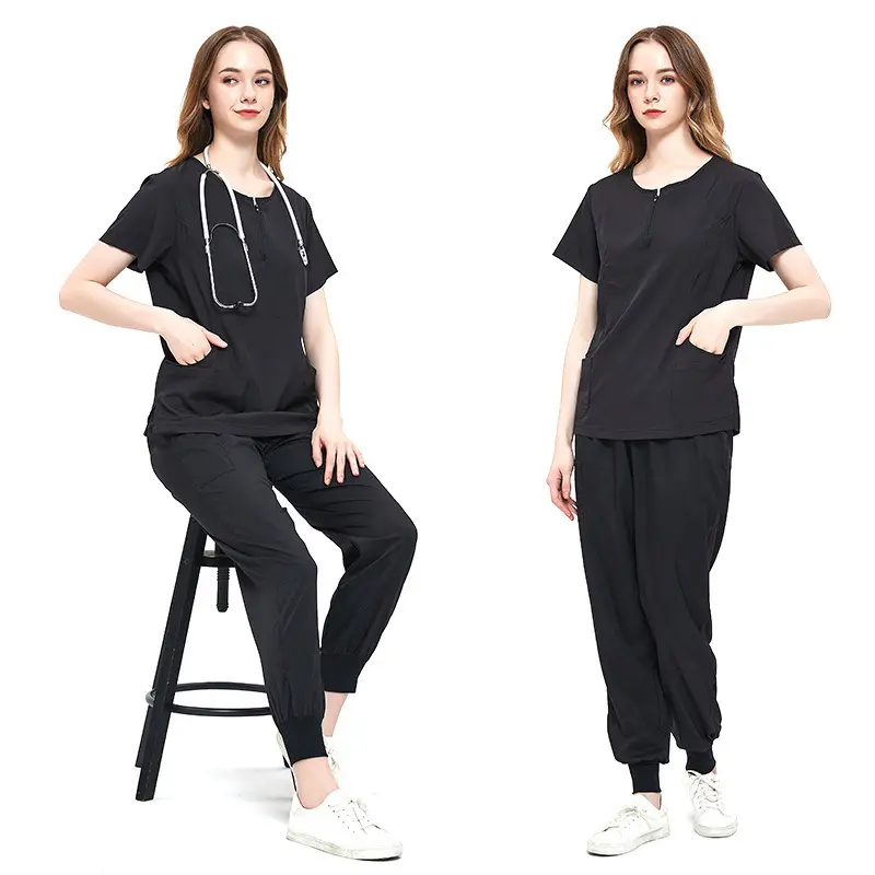 Individuelle Polyester Damen Nursing Feuchtigkeit Wicking Anbieter Textilanzüge Maxi Peeling-Anzüge Einheitssets