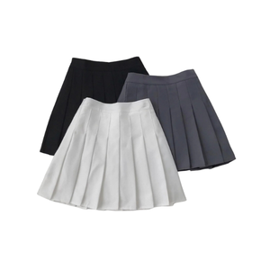 ตัวเลือกที่ดีที่สุดของผู้หญิงกระโปรงสั้นอัดจีบเอวสูงแฟชั่นเกาหลีลำลองผ้าพันตัวกระโปรงสั้นผ้าสแปนเด็กซ์ผ้าชีฟอง - Product Image 1