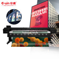 Printer Inkjet Eco Solvent Otomatis GW3200 3.2m 10ft Murah Baru dengan Print Head Xp600 untuk Signage Iklan