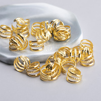 Verstellbare Gold/Silber Haarzopf-Perlen, Dreadlock-Manschetten, Ringe, Reifen, Zopf-Accessoires für Hochzeiten