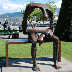 <span class=keywords><strong>Sculpture</strong></span> d'art en bronze de grande taille, <span class=keywords><strong>sculpture</strong></span> abstraite de grande taille, <span class=keywords><strong>sculpture</strong></span> vertébrale d'<span class=keywords><strong>Henry</strong></span> <span class=keywords><strong>Moore</strong></span>, décoration de parc extérieur en métal - Product Image 4