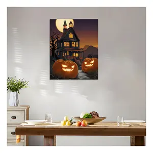 Grosir lukisan minyak Diy modis dekorasi Halloween menginspirasi rumah Anda dengan karya seni Digital Premium