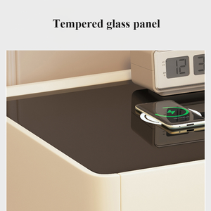 Chevets flottants naturelistes avec lampe intelligente, 2 tiroirs, <span class=keywords><strong>table</strong></span> <span class=keywords><strong>de</strong></span> <span class=keywords><strong>chevet</strong></span> pour chambres à coucher, hôtels - Product Image 4