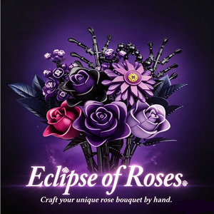 Purple Rose Gothic <b>Bouquet</b> Building Blocks <b>Flowers</b> Artificial <b>Flowers</b> Botanical Home Decor Valentines Mother's Day Gift - Product Image 1