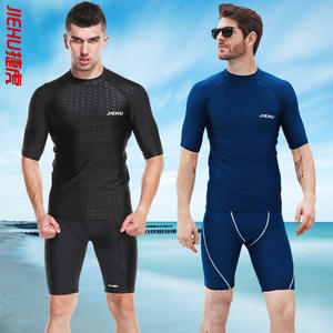 Jiehu <b>Men's</b> Swimwear Set Quick Dry Fitness <b>Swimming</b> Trunks Mid Waist <b>Pattern</b> Knitting Adult - Product Image 4