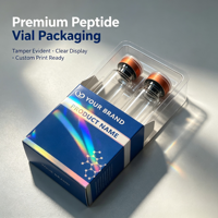 Emballage personnalisé de flacons en verre de 3 ml (2 pièces) avec boîte en papier et insert blister, conception et impression de logo personnalisés gratuites, faible MOQ, durable