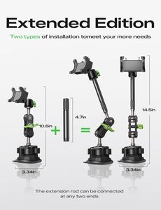 Accessoires universels pour <span class=keywords><strong>voiture</strong></span>, support de téléphone <span class=keywords><strong>en</strong></span> métal pour pare-brise, forte aspiration, rotation à 360°, cadeau pour les conducteurs - Product Image 4