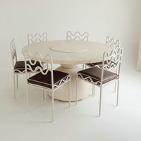 Mobilier commercial de luxe Chaise de salle à manger de mariage d'hôtel à cadre ondulé en métal chaise de coiffeuse de chambre à coucher rembourrée en velours