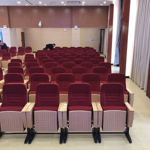 Chaises de théâtre empilables en métal avec coussinets souples, meubles d'auditorium, chaises d'église, vente en gros - Product Image 2