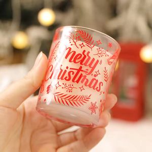 Glass Jar Christmas Scented Candles Holiday Decorative Soy Wax Fragrance Candle for Home <b>Table</b> Decoration Gift - Product Image 6