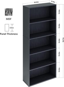 Bibliothèque en bois massif 5/6 couches Extra Large étagère en bois pour <span class=keywords><strong>bureau</strong></span> et salon étagère ouverte sur pied - Product Image 4