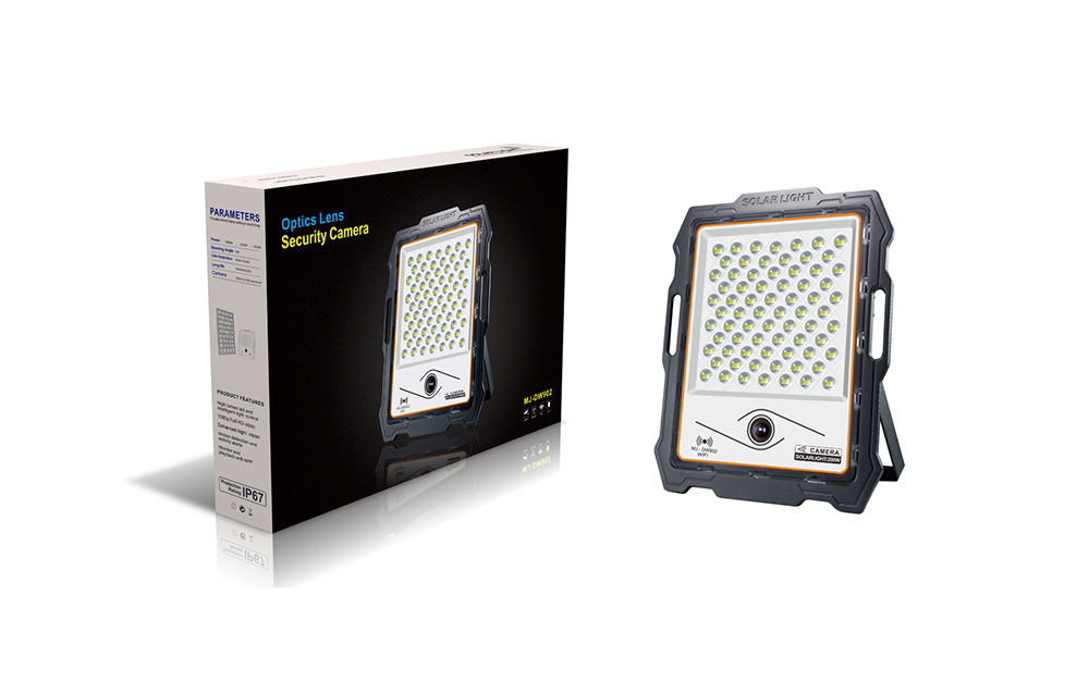 High Brightness 1080P Outdoor Solar Flood Light 100W 200W 300W 400W 600W With CCTV Camera
