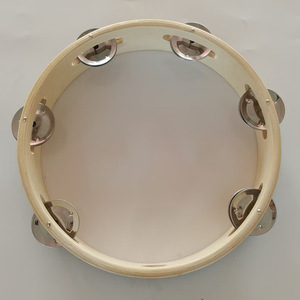 Wholesale Handheld Tambourine 8 Inch Single Layer Bell Piece Solid Wood Hand Held <b>Drum</b> Colorful - Product Image 4