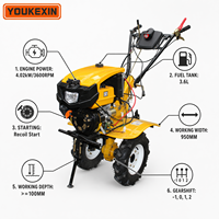 Minicultivador de gasolina de accionamiento directo Ykx Factory, arranque fácil, OEM ODM, eje resistente, 800-1000 mm de ancho, para exportadores de arrozales
