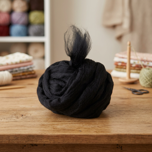 Couleur noire 100% fil de laine mérinos naturel laine de qualité supérieure pour tricoter et tisser en laine de qualité supérieure - Product Image 3