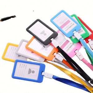 Cordón para Tarjetas de Identificación en Colores Pastel, Porta Tarjetas de Trabajo de Plástico, Porta Tarjetas de Autobús, Porta Tarjetas de Estudiante - Product Image 1