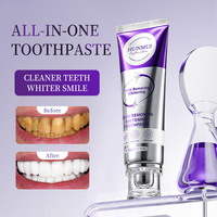 HUNMUI Dentifrice Menthe Anti-Caries, Élimination des Taches, Blanchissant, Silice Hydratée, Lactobacillus, Extrait de Racine de Gingembre, Anti-Tartre Jaune