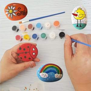 Unieke <span class=keywords><strong>Hand</strong></span> Versierde Geschilderde Rotsen Voor Huwelijksfeest Gunsten Gepersonaliseerde Berichten Hot Selling Diy Schilderij Steentjes - Product Image 4