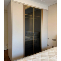 Armoire de dressing en cuir au design moderne personnalisé Benovo, armoires de chambre à coucher de haute qualité avec 3 tiroirs pour hôtel et MDF