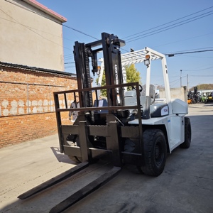 Meilleur prix pour chariot élévateur diesel d'occasion TCM FD70 de 7 tonnes avec mât à deux étages et pneus pleins, à vendre dans l'entrepôt de Hefei - Product Image 6