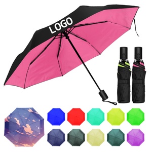 Promotional Wholesale Fashion 21/27/30 Inch Windproof and UV Resistant Fully-<b>automatic</b> Opening and Closing 3-fold <b>Umbrella</b> - Product Image 1